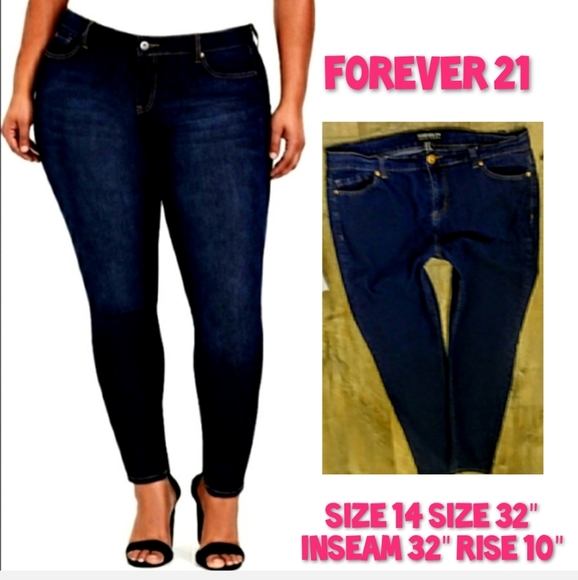 Forever 21 Jeans Forever 2 Jeans Size 14 Skinny Leg Mid Rise Fit